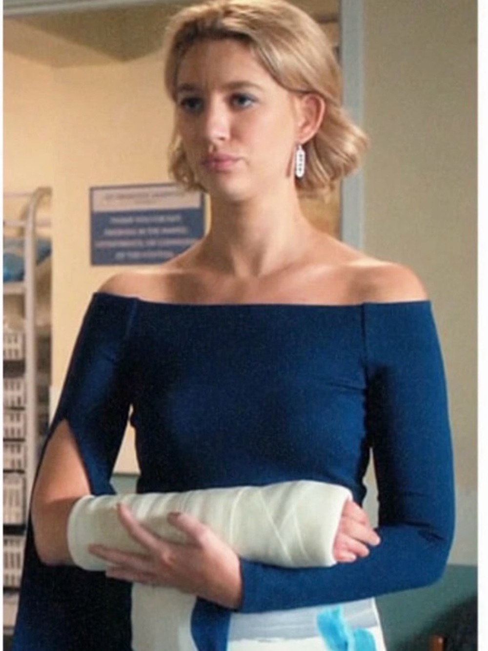 ORIGINAL SET PIECE Jane the Virgin Petra's Blue L'agence Cynthia Top